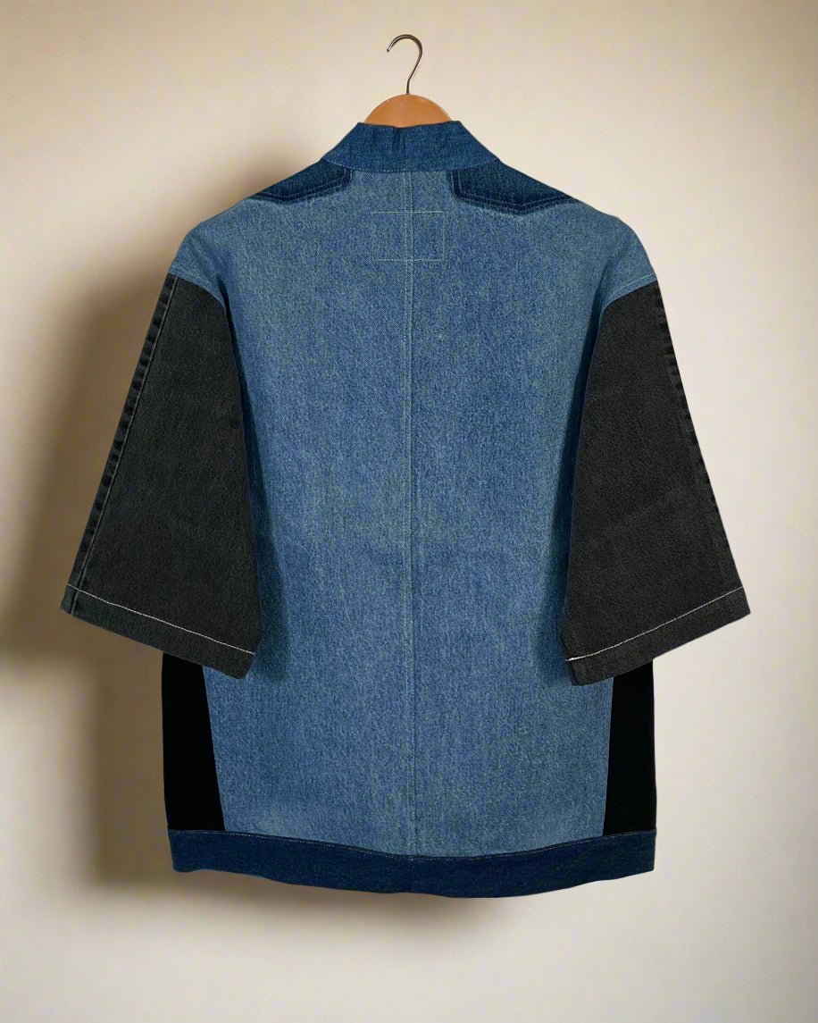 Upcycled Denim Kimono Jacket | K221 - CiceroniKimonoUn Denim