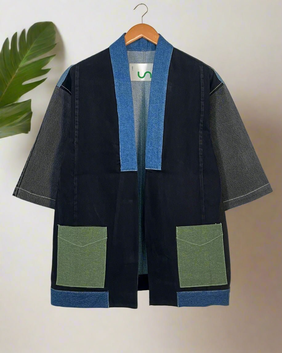 Upcycled Denim Kimono Jacket | K221 - CiceroniKimonoUn Denim