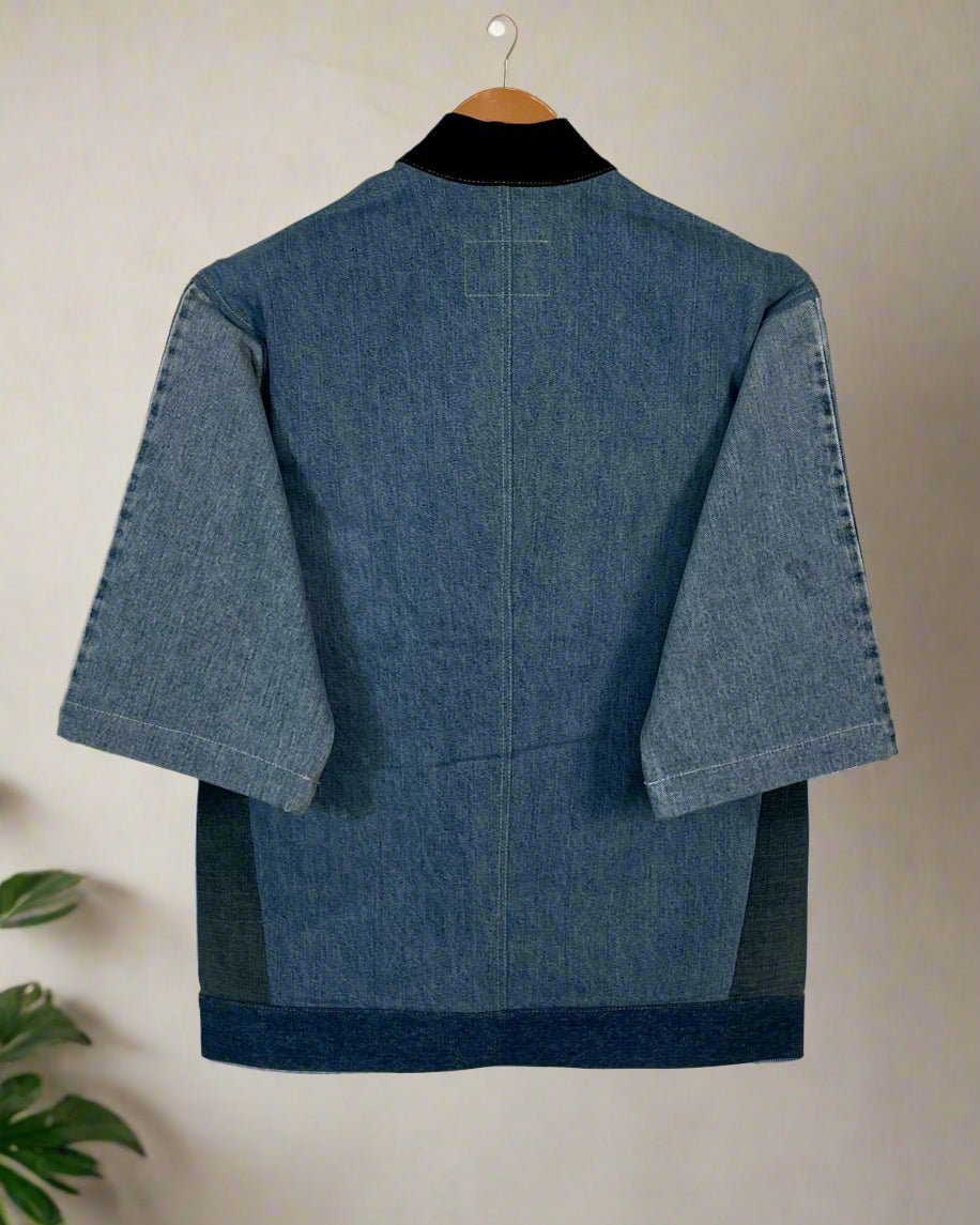 Upcycled Denim Kimono Jacket | K225 - CiceroniKimonoUn Denim