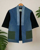 Upcycled Denim Kimono Jacket | K231 - CiceroniKimonoUn Denim