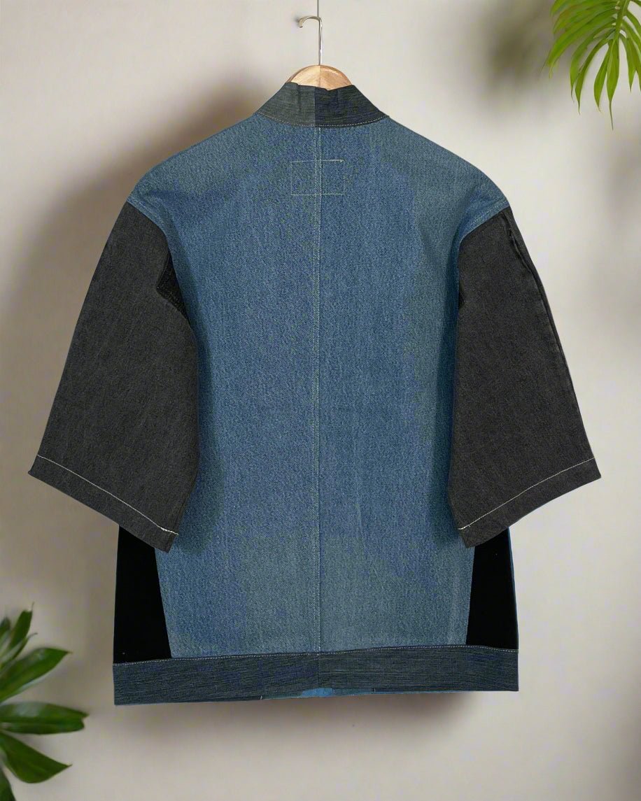 Upcycled Denim Kimono Jacket | K240 - CiceroniKimonoUn Denim