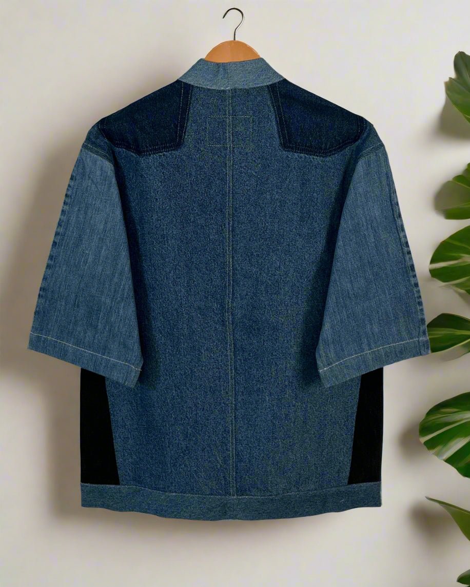 Upcycled Denim Kimono Jacket | K243 - CiceroniKimonoUn Denim