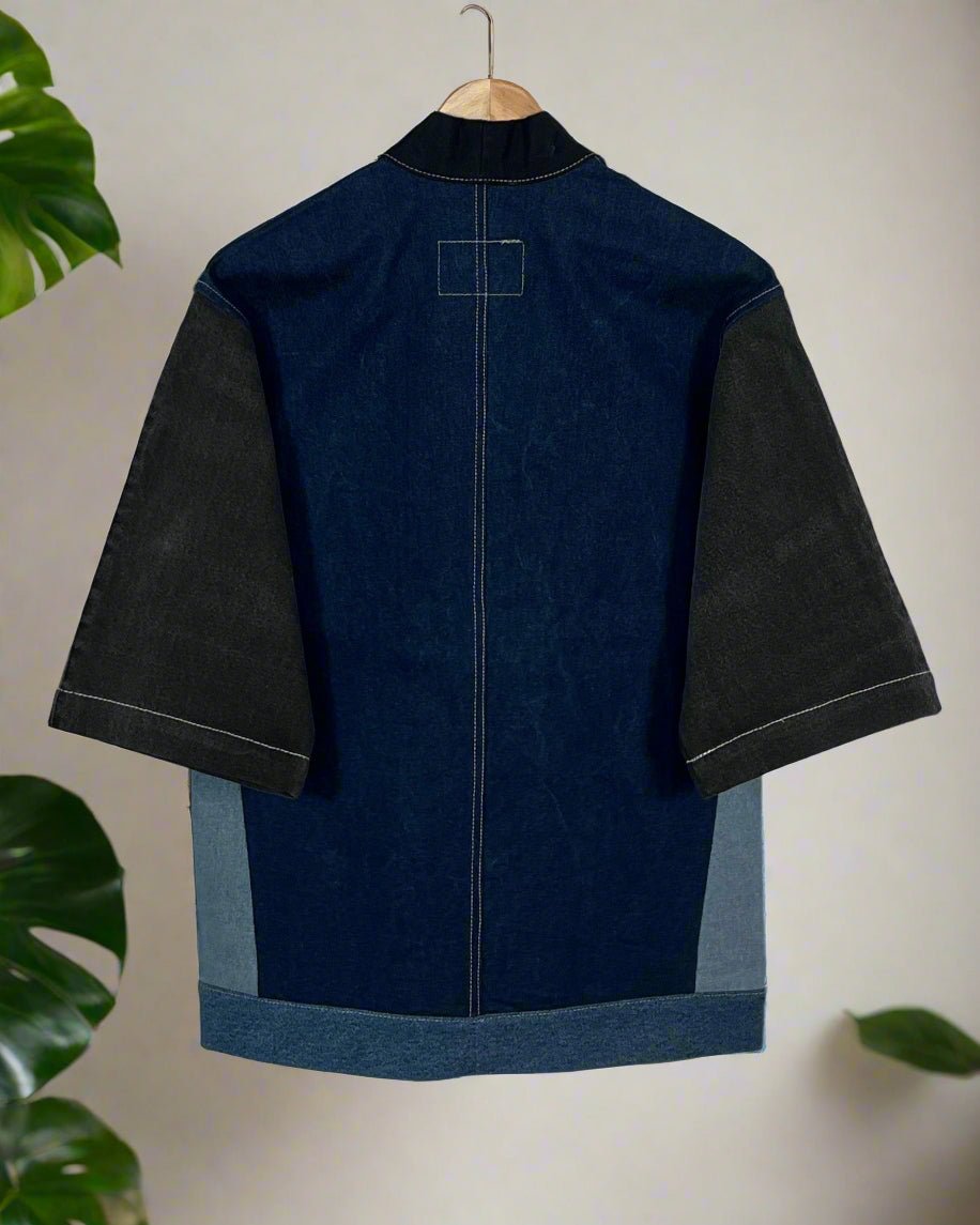 Upcycled Denim Kimono Jacket | K246 - CiceroniKimonoUn Denim