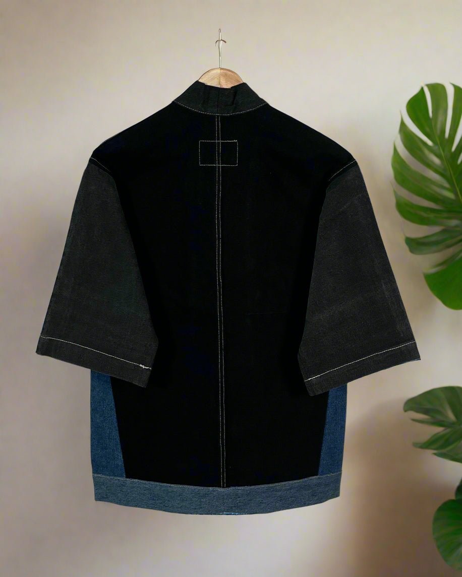Upcycled Denim Kimono Jacket | K248 - CiceroniKimonoUn Denim