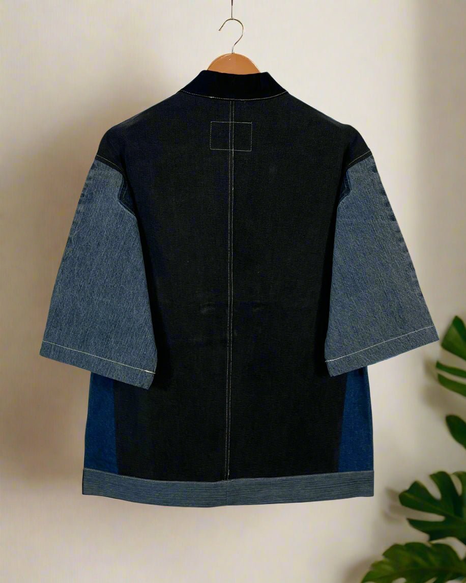 Upcycled Denim Kimono Jacket | K251 - CiceroniKimonoUn Denim