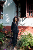 Upcycled Handwoven Arrow Collar Shirt - Green - CiceroniWomen ShirtsThe Terra Tribe