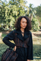 Upcycled Handwoven Copenhagen Trench - Green - CiceroniTrench CoatThe Terra Tribe