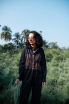 Upcycled Handwoven Hunza Shirt - Black Copper - CiceroniWomen ShirtsThe Terra Tribe