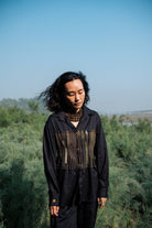Upcycled Handwoven Hunza Shirt - Black Copper - CiceroniWomen ShirtsThe Terra Tribe