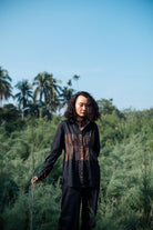 Upcycled Handwoven Hunza Shirt - Black Copper - CiceroniWomen ShirtsThe Terra Tribe