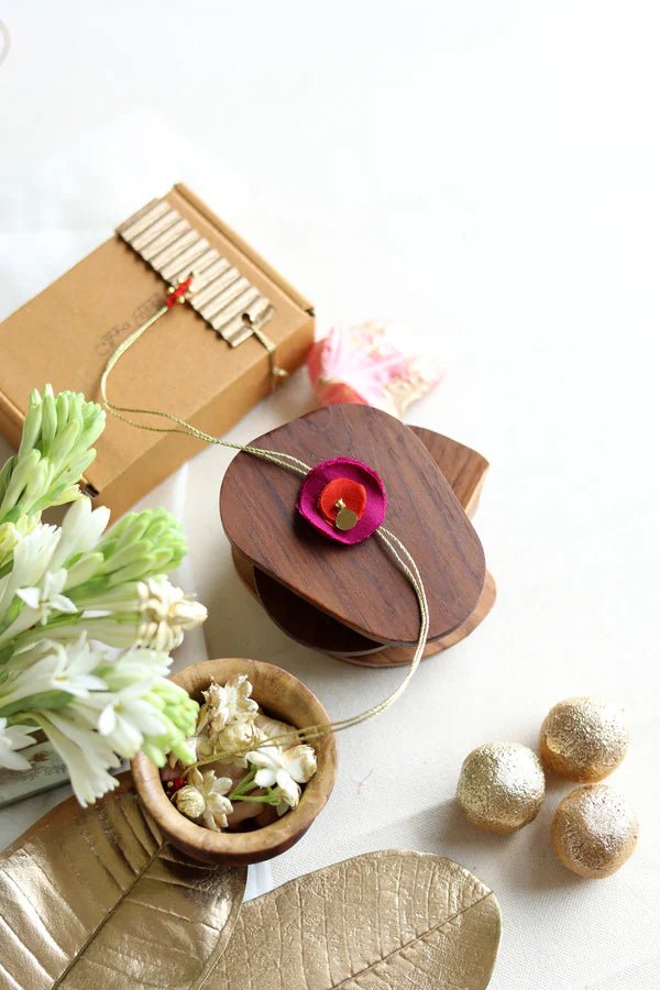 Upcycled Rakhi - Circular - Orange - CiceroniRakhiLukka Chuppi