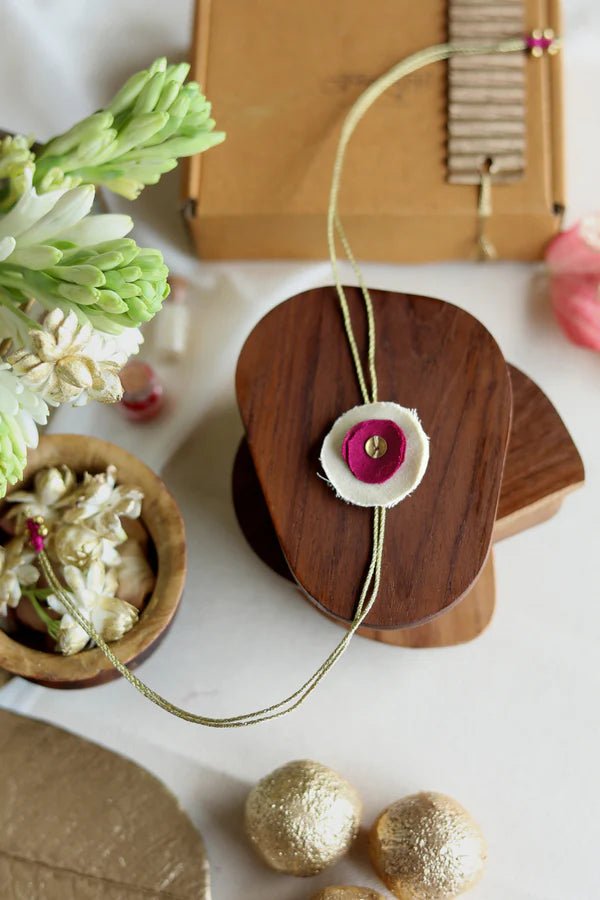 Upcycled Rakhi - Circular - Pink - CiceroniRakhiLukka Chuppi