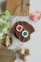 Upcycled Rakhi - Circular - (Set of 2) - Orange and Green - CiceroniRakhiLukka Chuppi