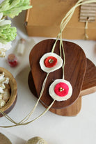 Upcycled Rakhi - Circular - (Set of 2) - Orange and Pink - CiceroniRakhiLukka Chuppi
