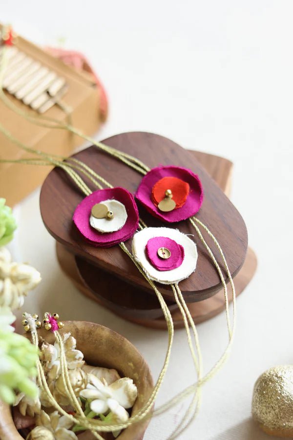Upcycled Rakhi - Circular (Set of 3) - CiceroniRakhiLukka Chuppi