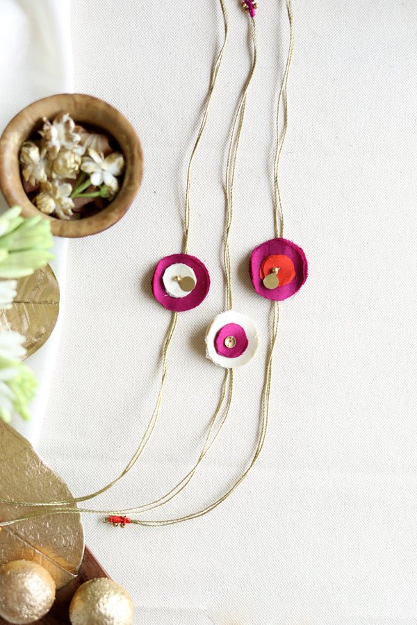 Upcycled Rakhi - Circular (Set of 3) - CiceroniRakhiLukka Chuppi