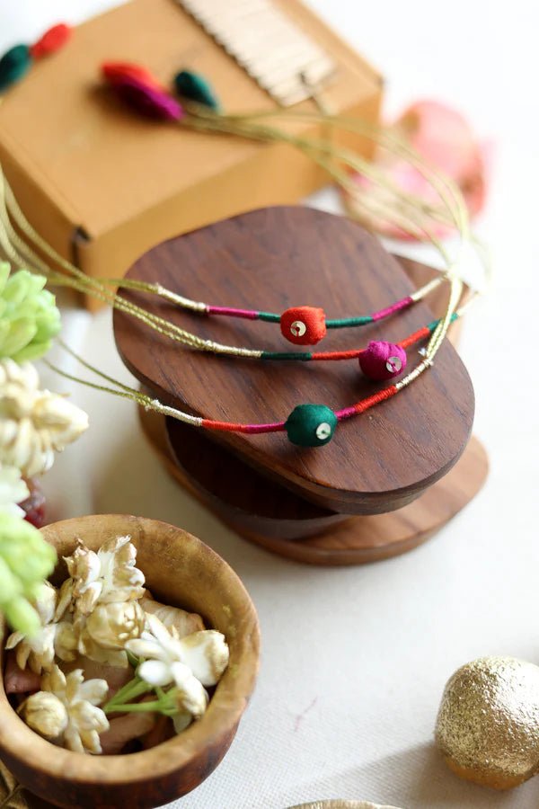 Upcycled Rakhi (Set of 3) - Multicoloured - CiceroniRakhiLukka Chuppi