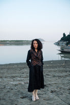 Upcycled Seattle Wrap Long Dress - Green - CiceroniDressesThe Terra Tribe