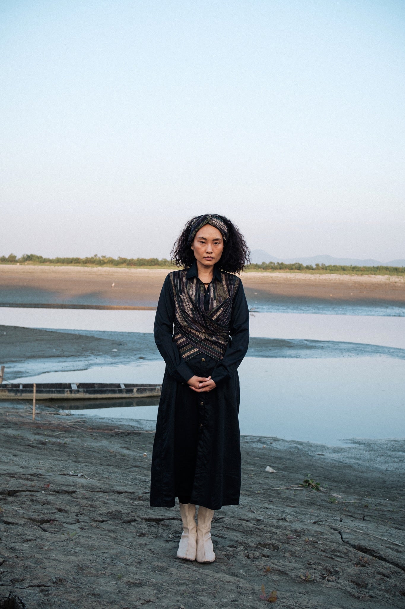 Upcycled Seattle Wrap Long Dress - Green - CiceroniDressesThe Terra Tribe