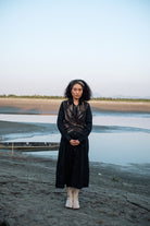 Upcycled Seattle Wrap Long Dress - Green - CiceroniDressesThe Terra Tribe