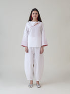 Utsuroi White Top - CiceroniTopsShades of India