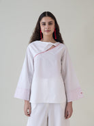 Utsuroi White Top - CiceroniTopsShades of India