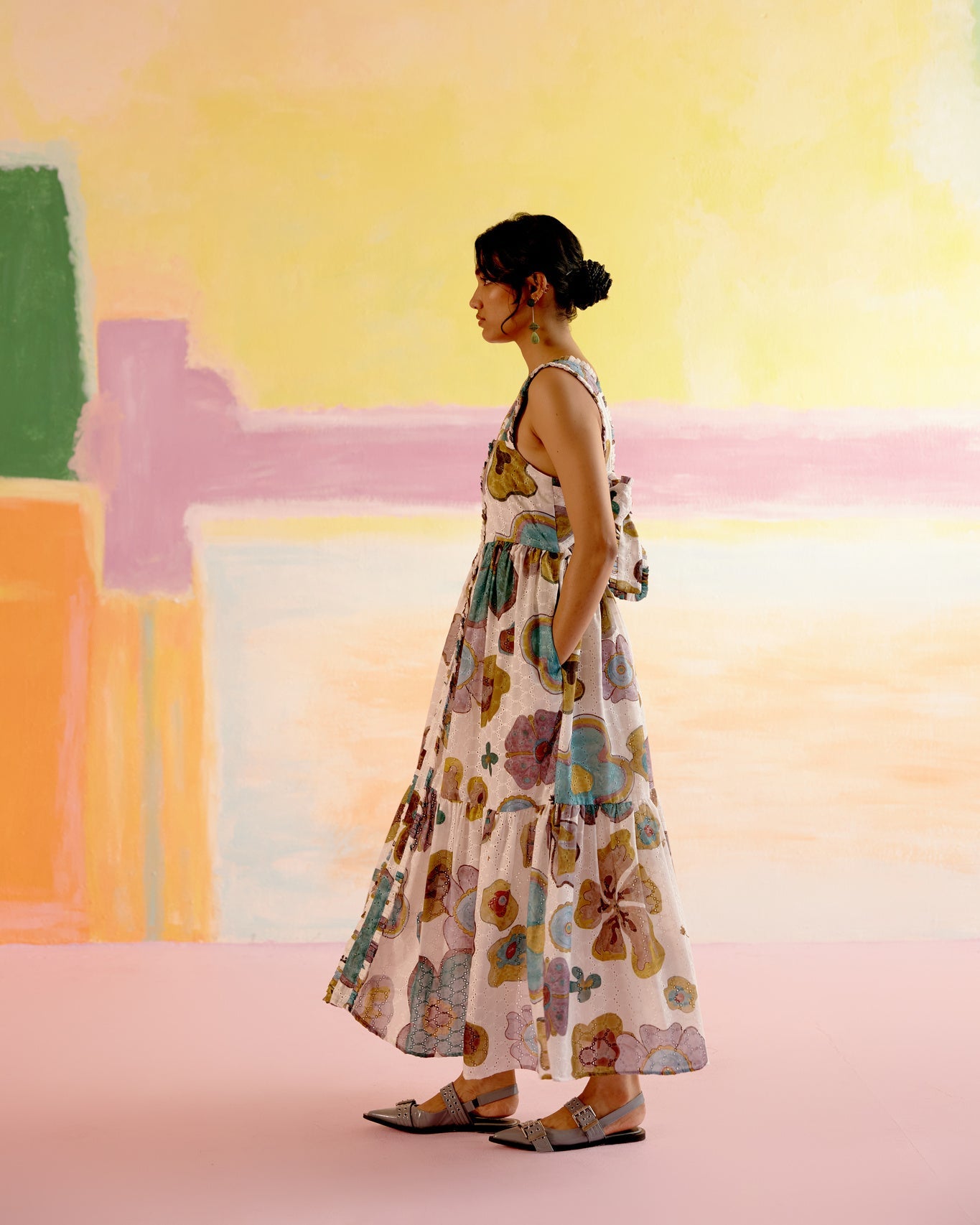 Valentine Dress in Joy of Life Print - CiceroniDressesHappi Space