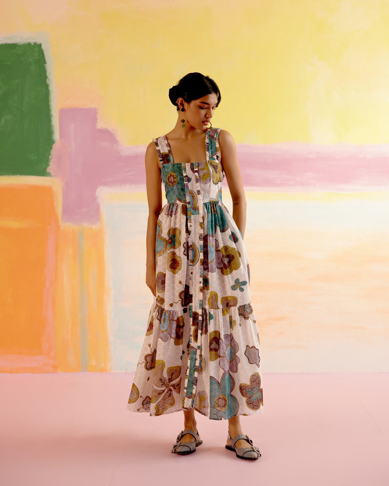 Valentine Dress in Joy of Life Print - CiceroniDressesHappi Space