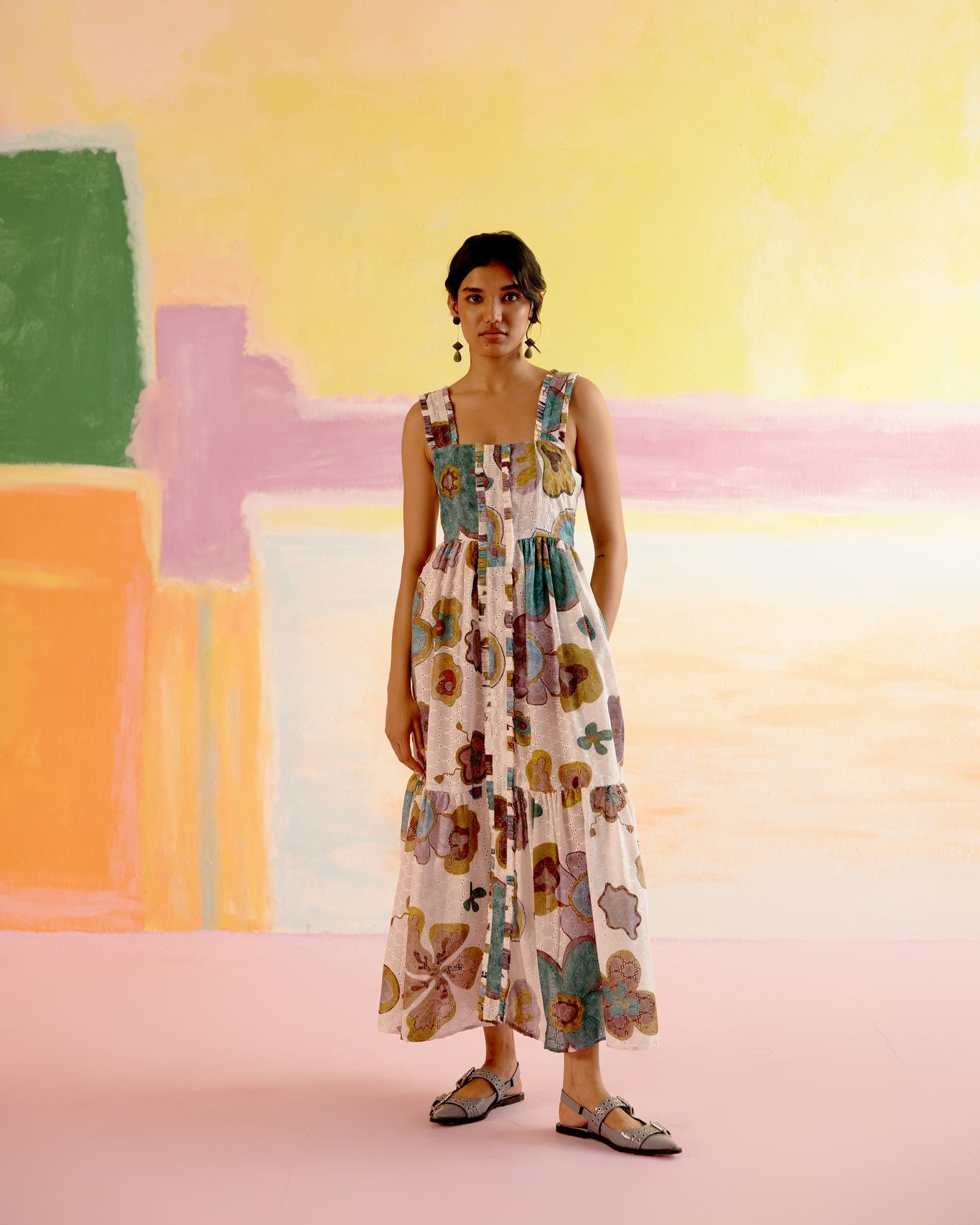 Valentine Dress in Joy of Life Print - CiceroniDressesHappi Space