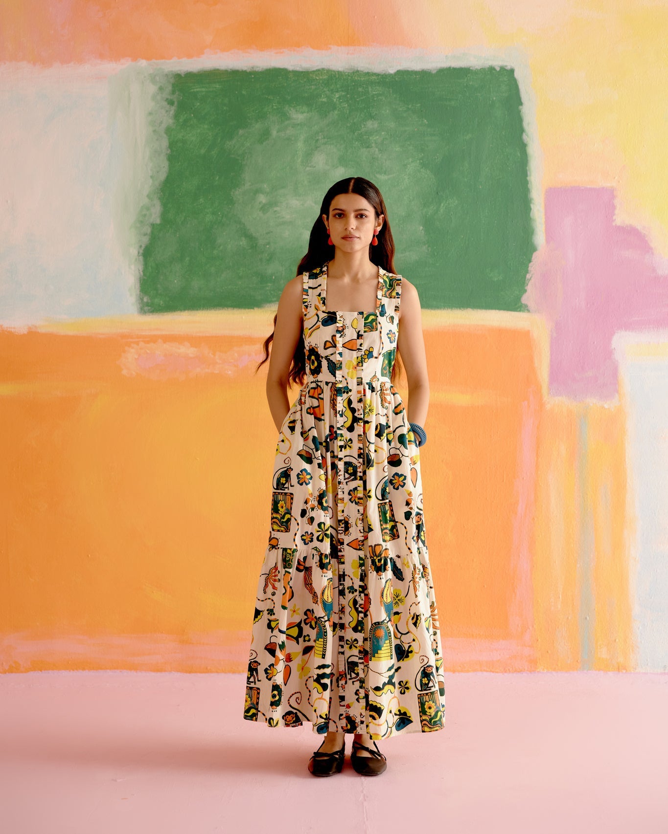 Valentine Maxi Dress in Kakapo Print - CiceroniDressesHappi Space