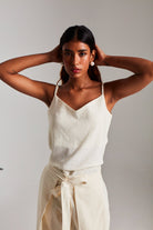 Vanilla Co - Linen Camisole Top & Wrap Pants - CiceroniCo - ord SetSaphed