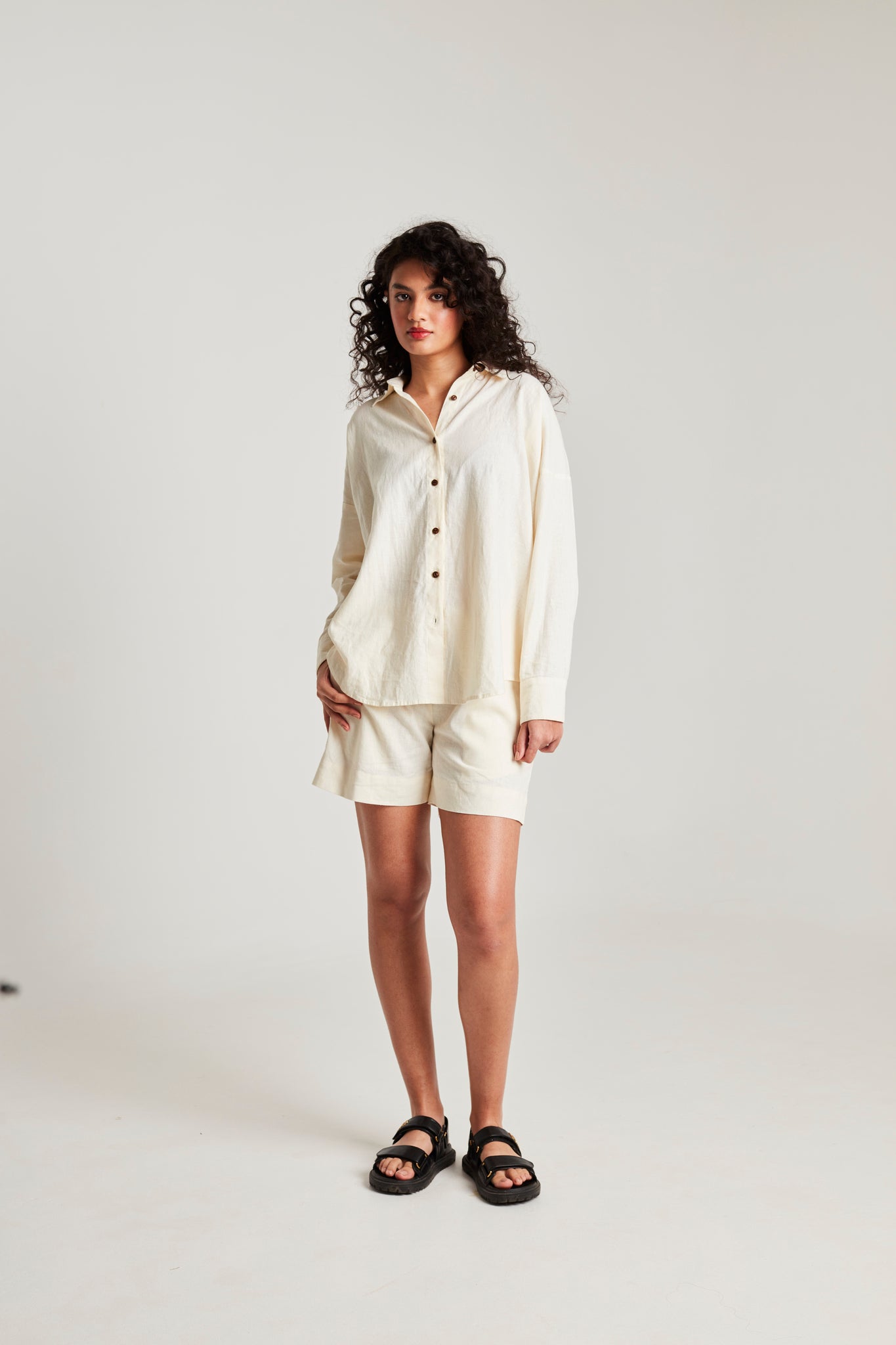 Vanilla Co - Linen Classic Shirt Set - CiceroniCo - ord SetSaphed