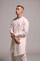 Vanilla Co - Linen Men's Side Open Kurta Set - CiceroniKurta Set, Festive WearSaphed