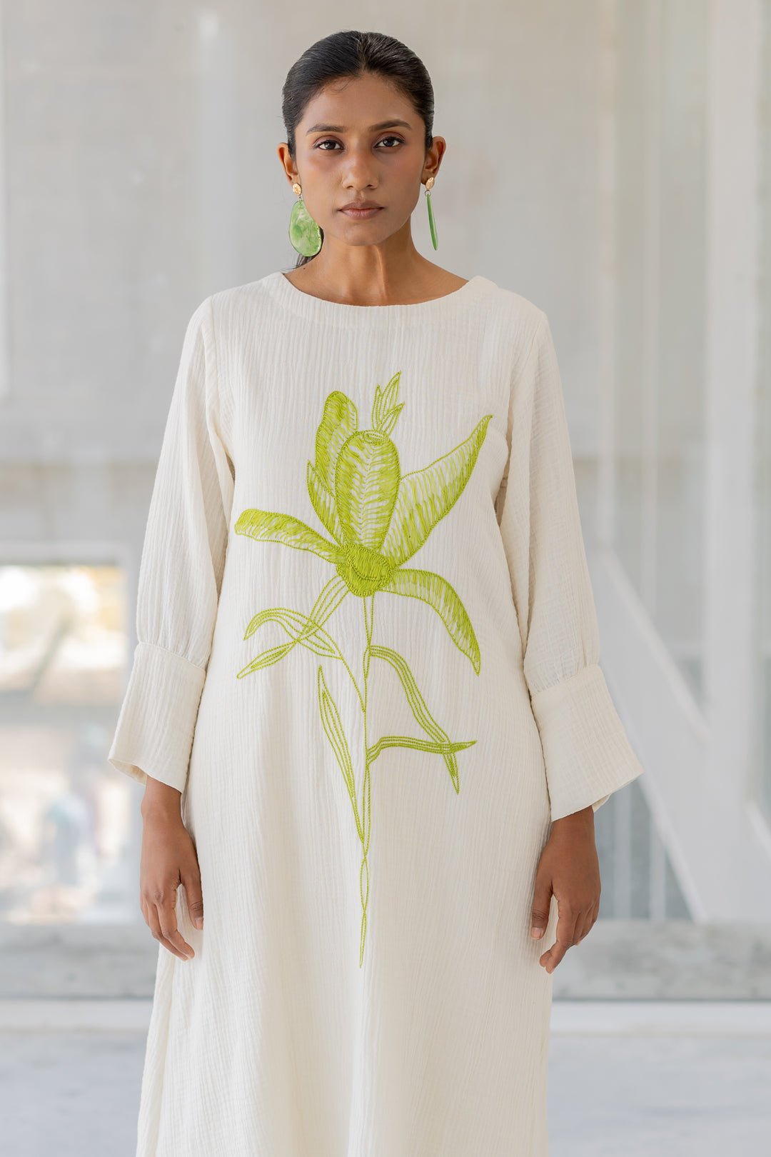 Vanilla Mist Embroidered Kurta Set - CiceroniKurta Set, Everyday WearSilai Studio