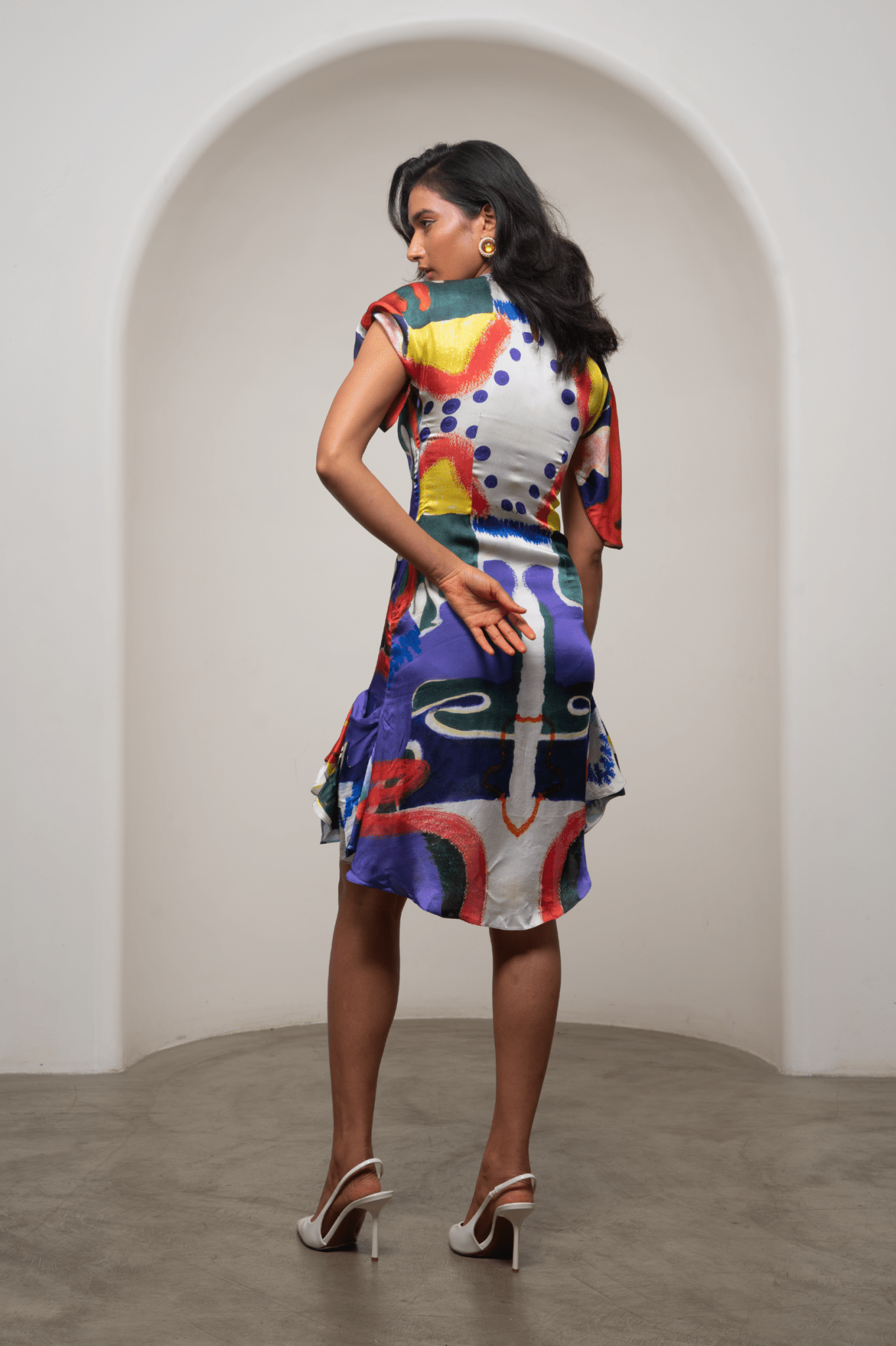 Varen Draped Mini Dress - CiceroniDressesAdvait
