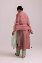 Veena Kurta Dupatta Set - Dusty Pink - CiceroniKurta Set, Festive WearLabel Shreya Sharma