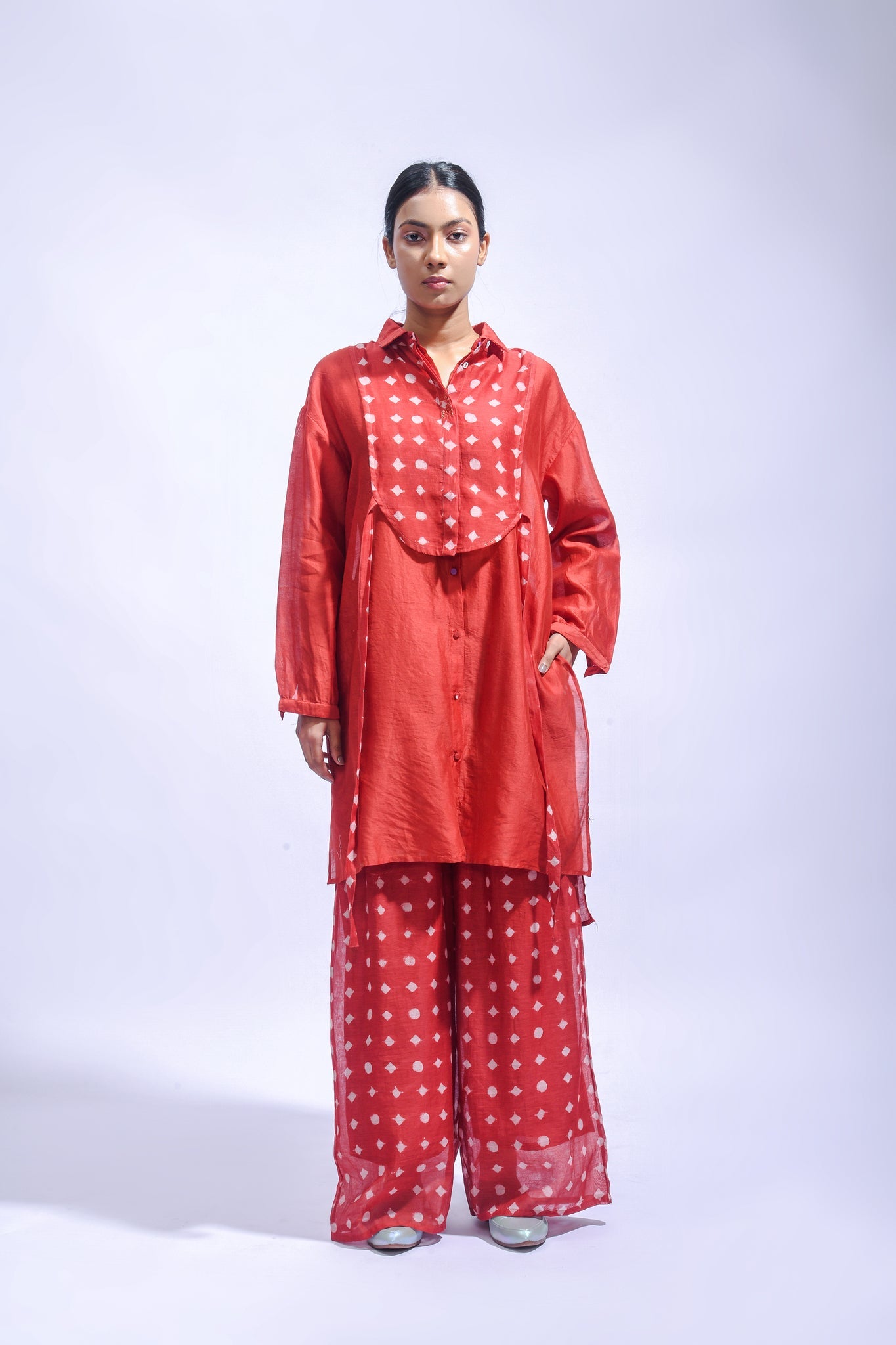 Vermilion Geometry Set - CiceroniKurta Set, Everyday WearJayati Goenka
