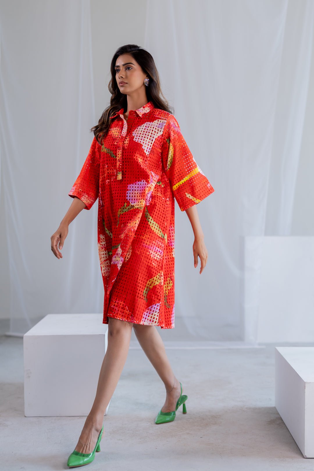 Vermilion Orchids Dress - CiceroniDressesSilai Studio