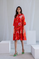 Vermilion Orchids Dress - CiceroniDressesSilai Studio
