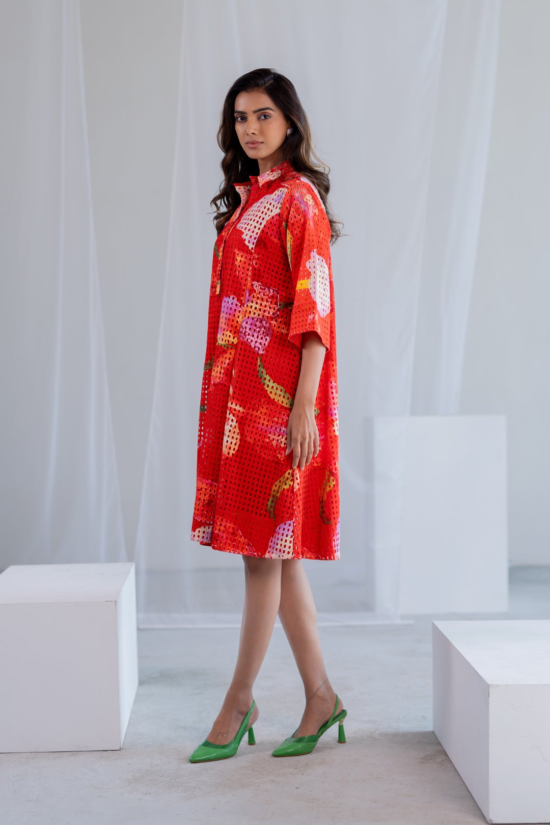 Vermilion Orchids Dress - CiceroniDressesSilai Studio