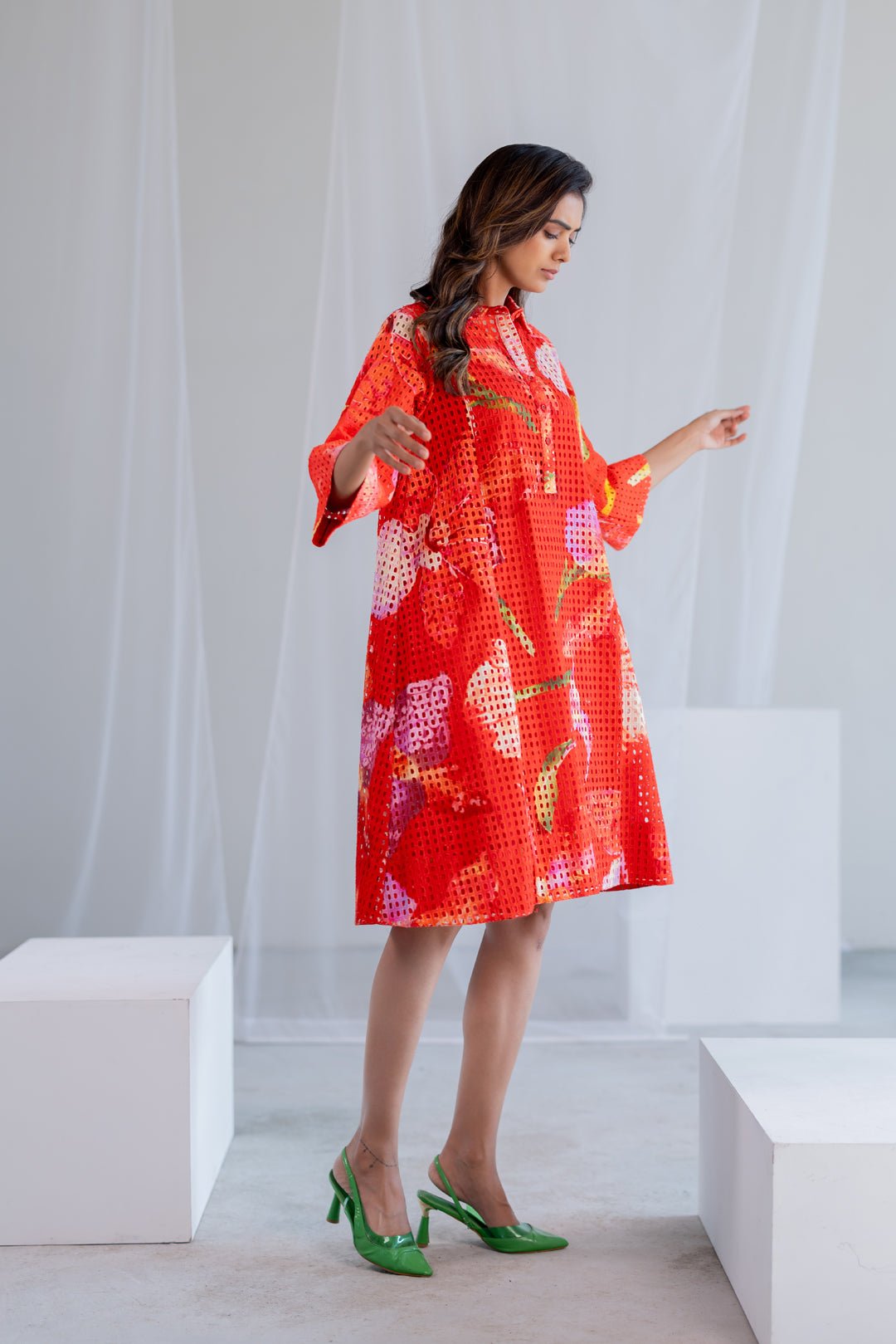 Vermilion Orchids Dress - CiceroniDressesSilai Studio