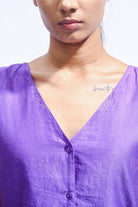 Violet Cross Silk Set - CiceroniCo - ord SetJayati Goenka