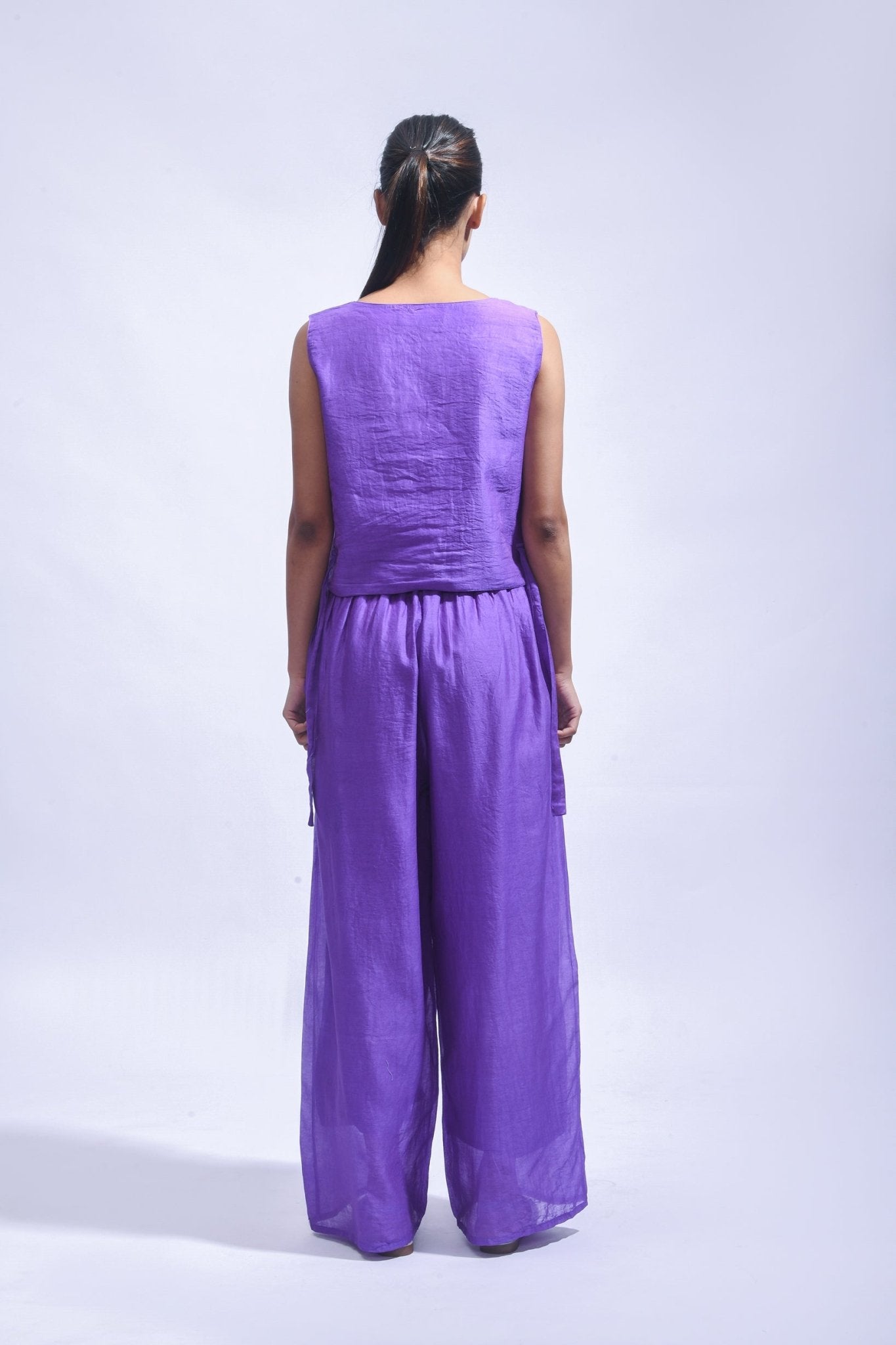Violet Cross Silk Set - CiceroniCo - ord SetJayati Goenka