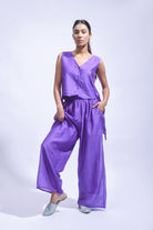 Violet Cross Silk Set - CiceroniCo - ord SetJayati Goenka