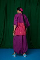 Violet Linen Boho Shirt and Dhoti Pants - CiceroniCo - ord SetSaphed