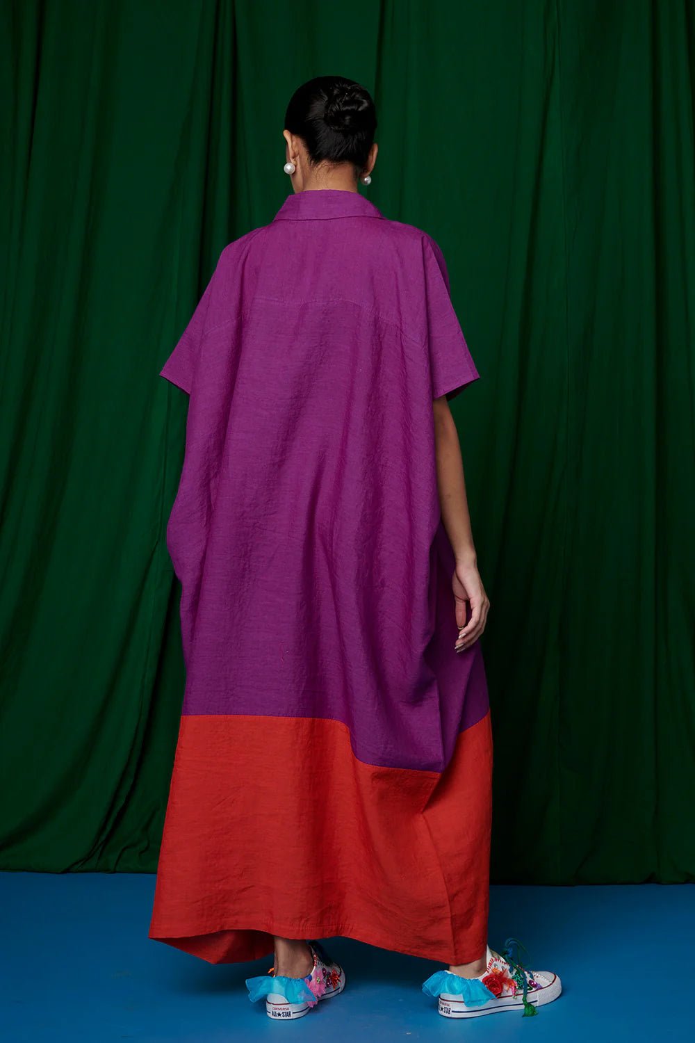 Violet Linen Kaftan Dress - CiceroniKaftanSaphed