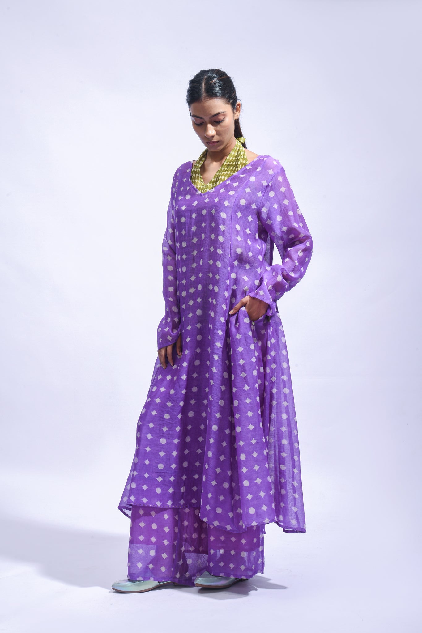 Violet Overlay Set - CiceroniKurta Set, Everyday WearJayati Goenka