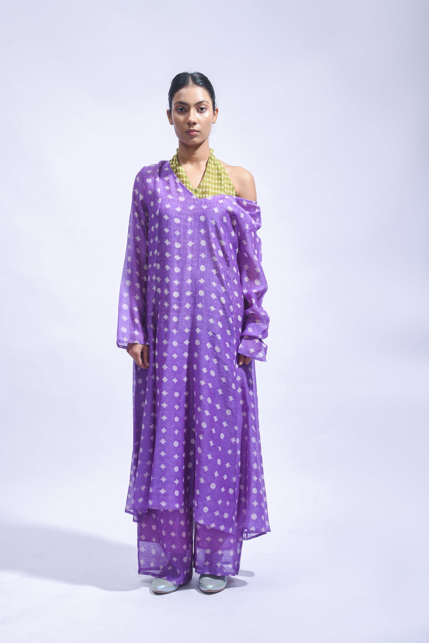 Violet Overlay Set - CiceroniKurta Set, Everyday WearJayati Goenka
