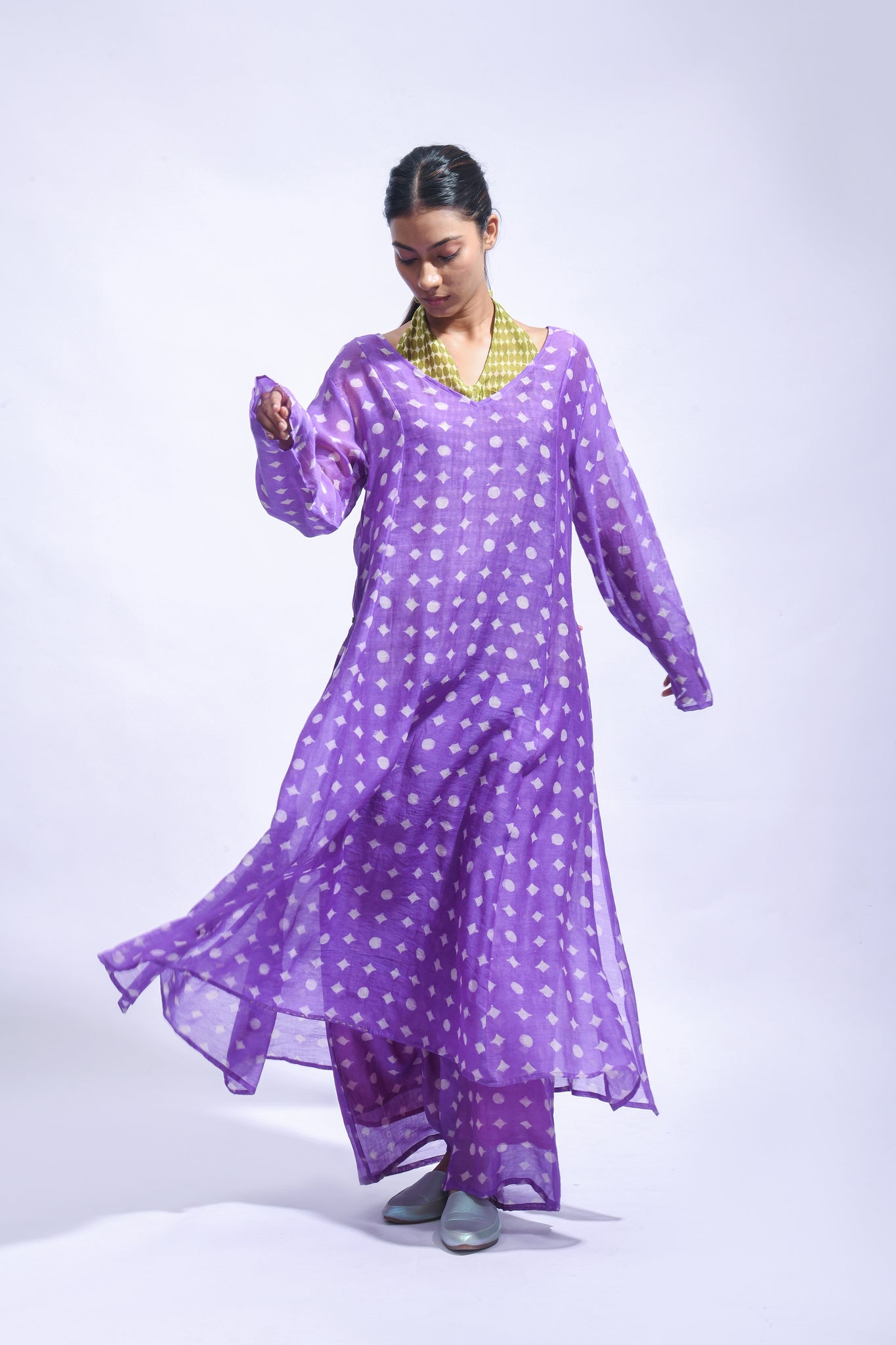 Violet Overlay Set - CiceroniKurta Set, Everyday WearJayati Goenka