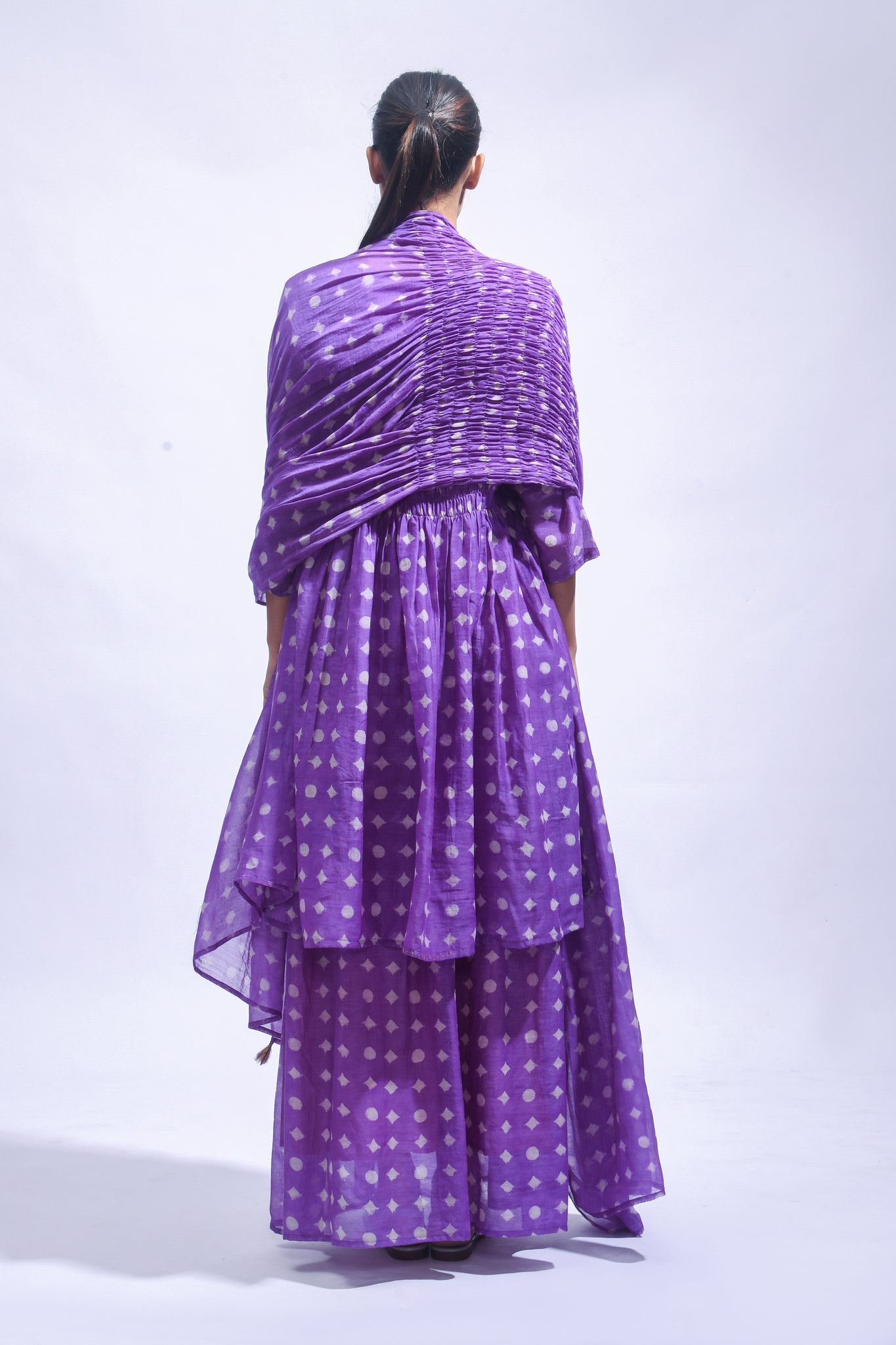 Violet Smocked Set - CiceroniSkirt SetJayati Goenka